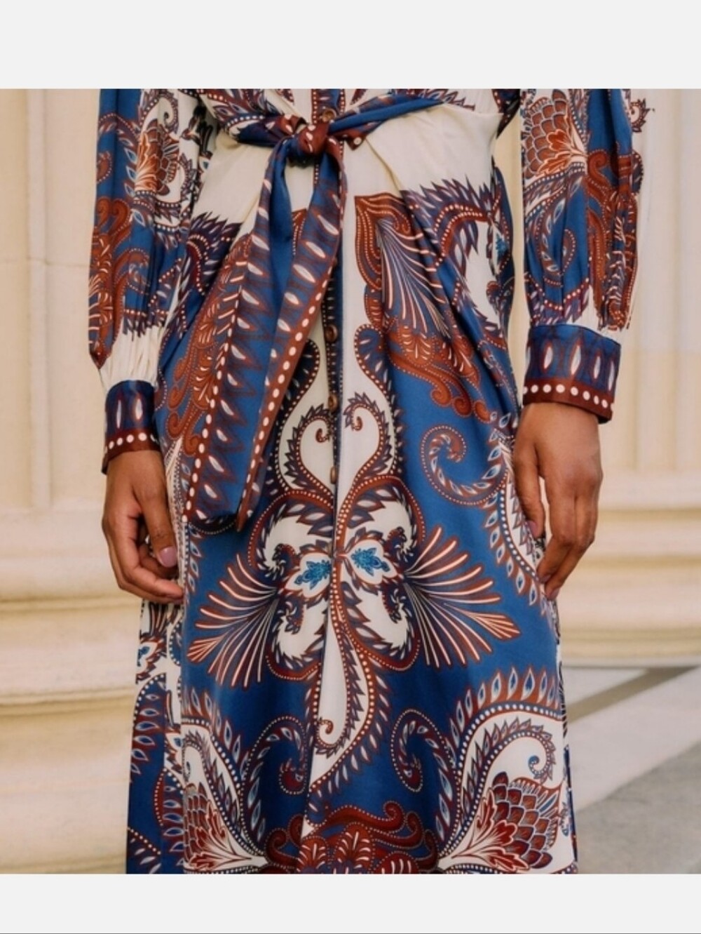 FARM Rio Blue Arjabesque Mididress - Picture 2 of 5